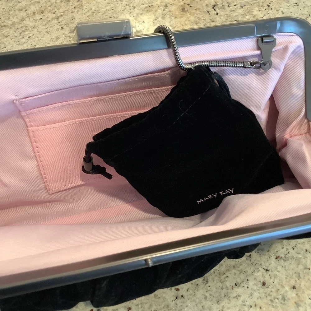 New Black Velvet Clutch by Mary Kay + Mirror